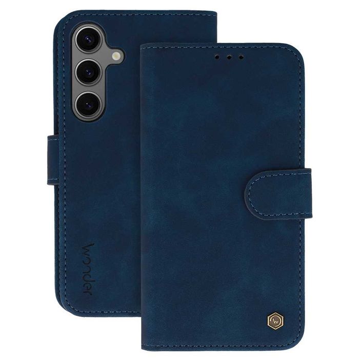 Etui Kabura Granatowa do Samsung Galaxy A55 5G + Szkło Hartowane