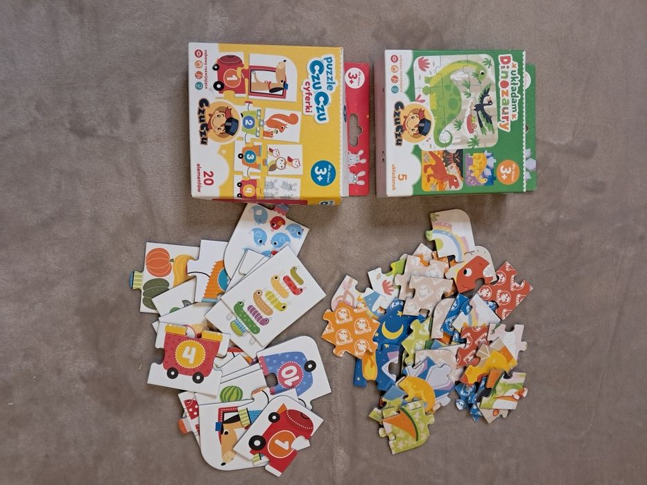 Puzzle CzuCzu 3+, Dinozaury, Cyferki