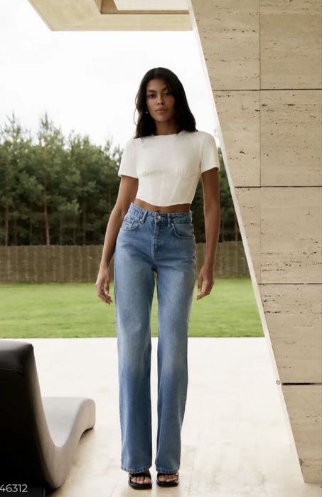 Широкі джинси з високою талією Gepur