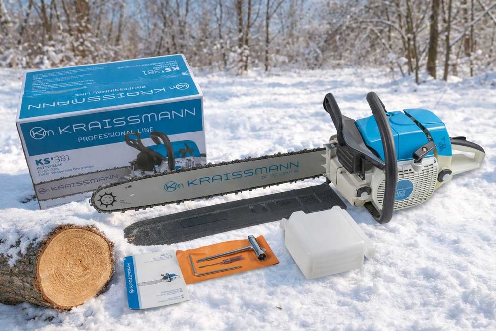 Бензопила KRAISSMANN KS'381 (шина 635 мм, 72 куб.см.)
