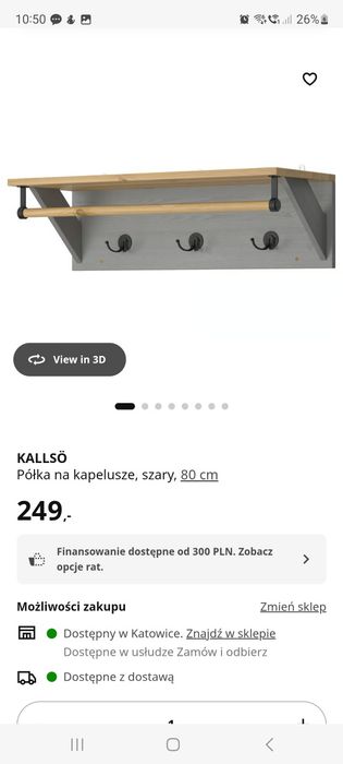 Polka przedpokoj  Ikea