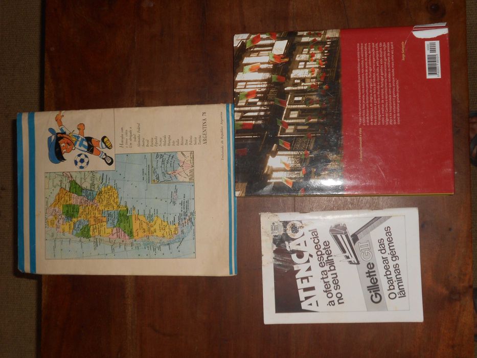 Livros fasciculos antigos futebol e atletismo Euro 2004 Argentina 1978