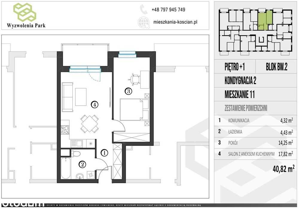 Apartament 40m2 z balkonem i KLIMATYZACJĄ!