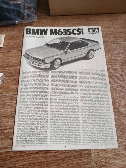 1986 р. Колекційна авто БМВ. Модель BMW M 635CSI.
