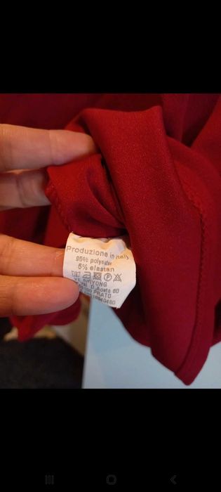 Vestido vermelho, de ombros à mostra, manga 3/4 - M - Fashion