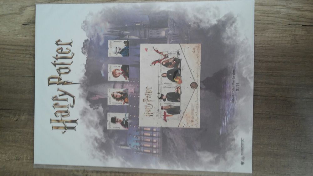 Harry Potter Folha de 1° dia First day sheet CTT selos edição limitada