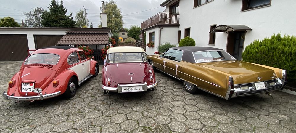 Cadillac 1973 ,Audi 1959,VW Garbus 1966  usluga wynajmu  oferowana woj  opolskie ,dolnośląskie ,śląskie