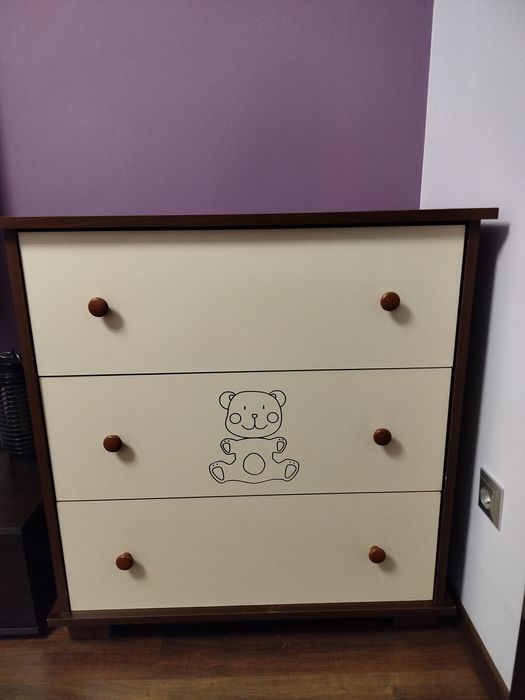 Komoda z misiem do pokoju dziecięcego 83x48x88 cm