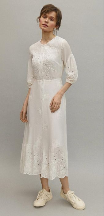 Біла сукня з прошви Theessence.ua вишиванка