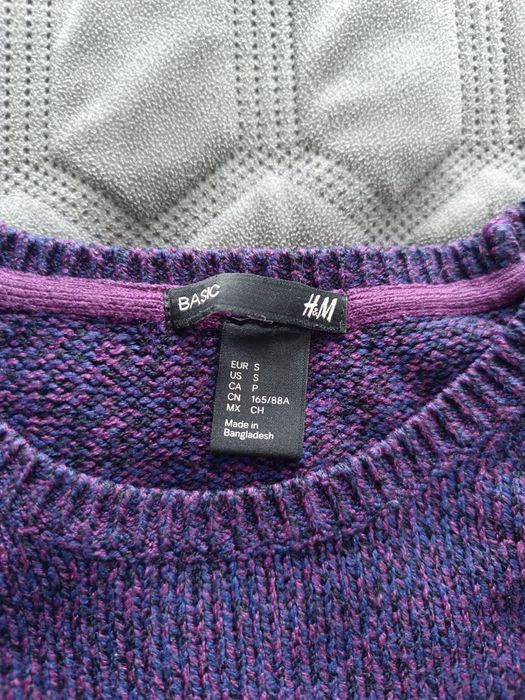 Sweter damski H&M fioletowy S/M