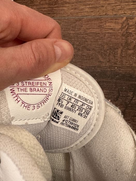 Кросівки Adidas білі з липучками, розмір 40 2/3 (на стопу до 26 см)