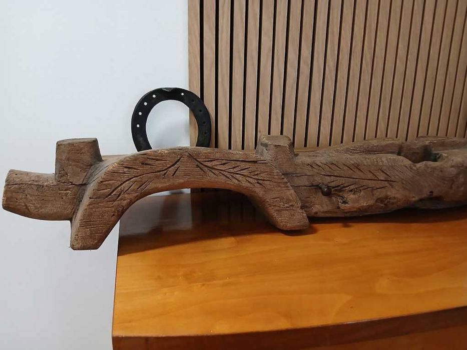 Jarzmo Uprząż Stara Drewniana Półka Antyk Vintage Zabytkowe