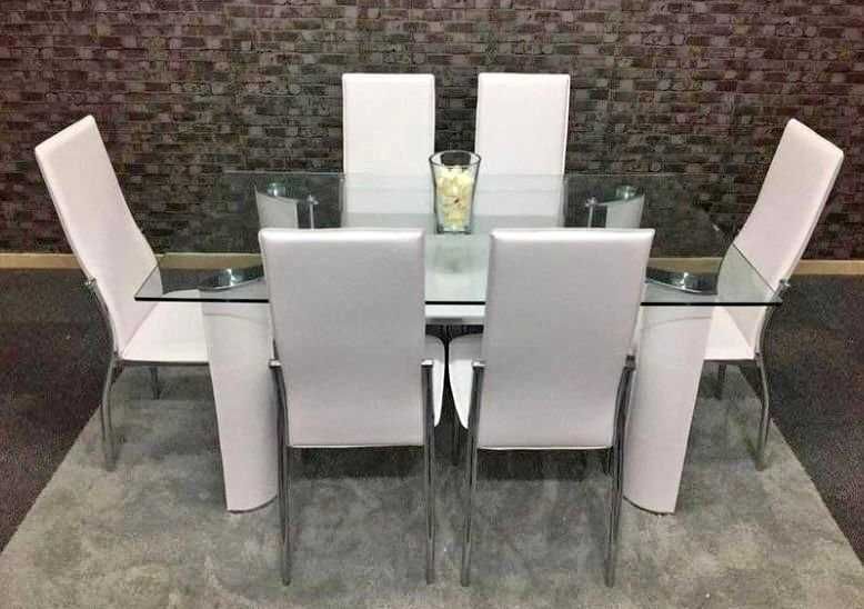 MESA + 6 CADEIRAS DE LUXO +  ENTREGA GRATUITA PAGA NA ENTREGA