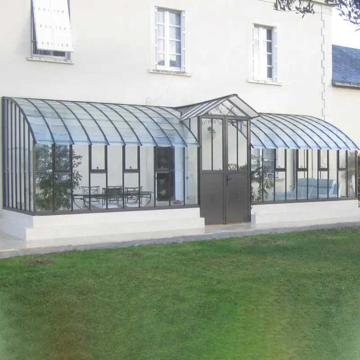 Francuska szklarnia w stylu RETRO LAMS Aluminium szkło hartowane