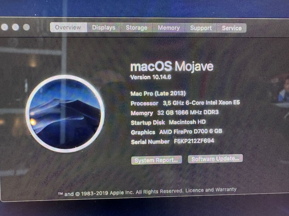 Apple Mac Pro 2013  + Monitor Apple Thunderbolt Display 27”