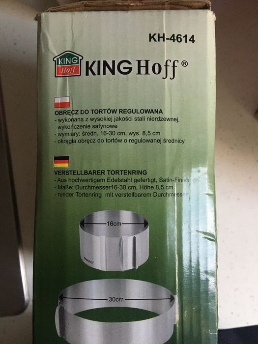 Obręcz do tortów regulowana KingHoff