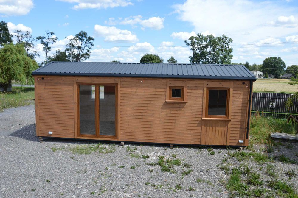 Domki drewniane 8mx3,2m ocieplone holenderskie, angielskie