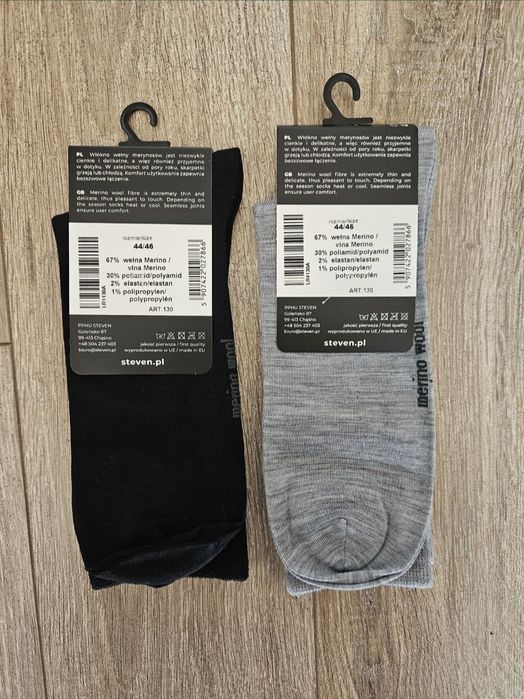 2x Skarpetki męskie wełniane merino wool garniturowe NOWE