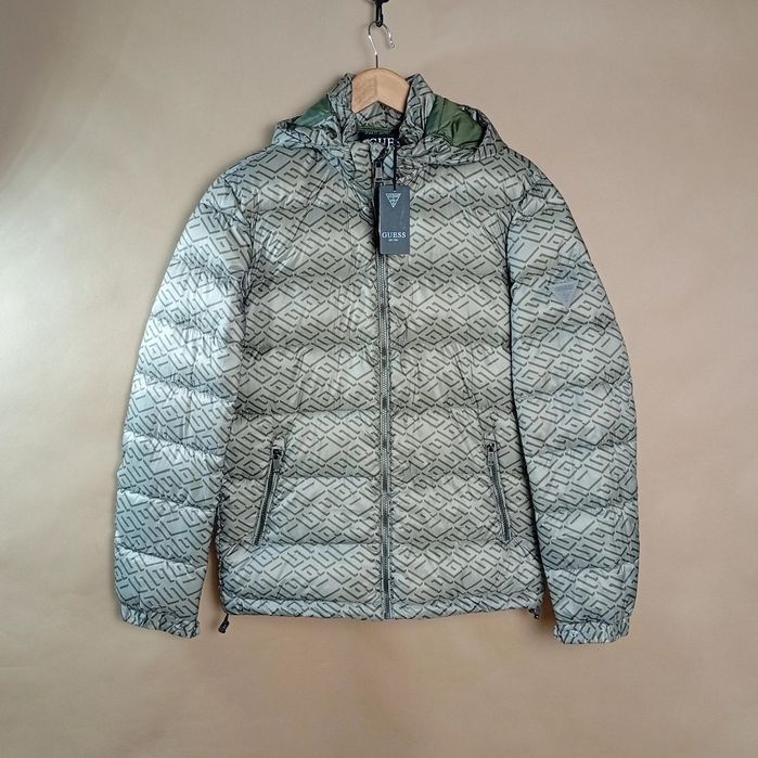 Guess Puchowa Kurtka Zimowa Męska Zielona Ecodown Nowa S
