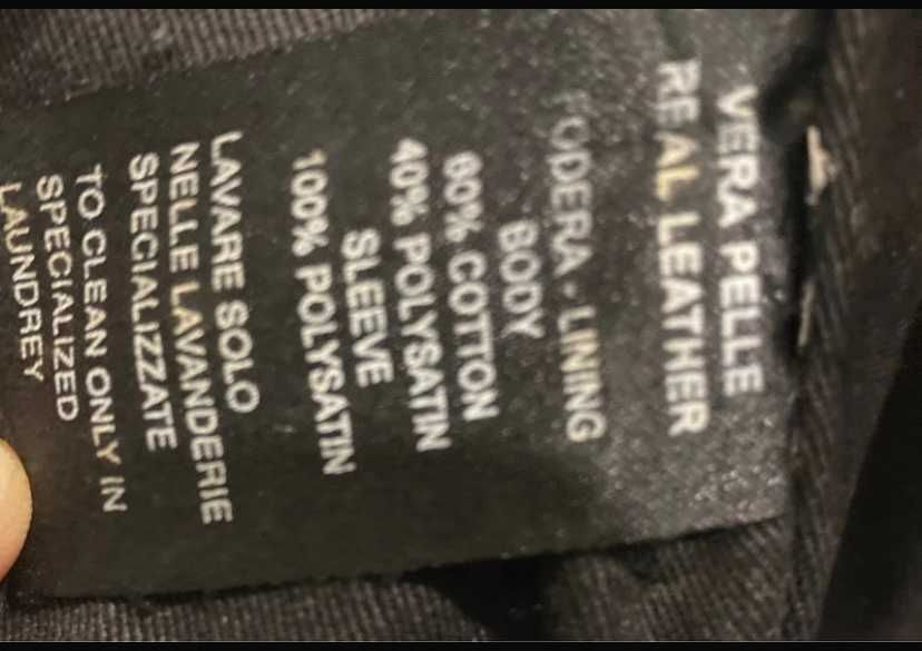 Blusão estilo motard em couro castanho espesso