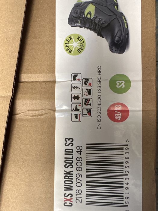Buty robocze cxs work solid s3 rozm 48 plus GRATIS