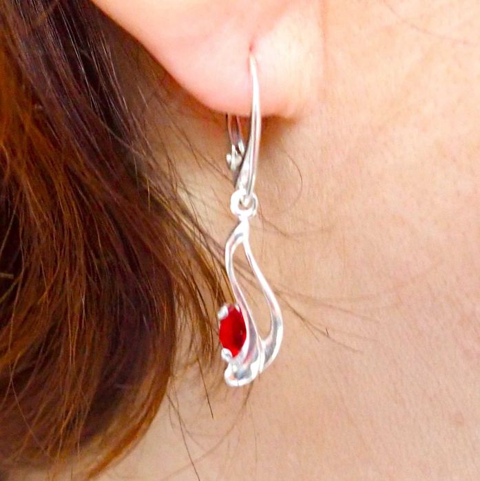 Komplet srebrnej biżuterii. Srebro + cyrkonie Próba 925. KJS015CR