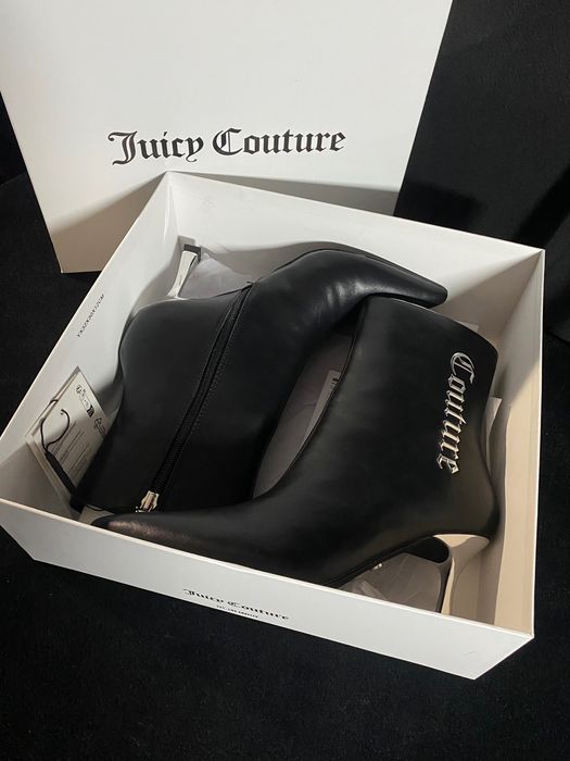 Чёрные ботильоны, каблуки juicy couture