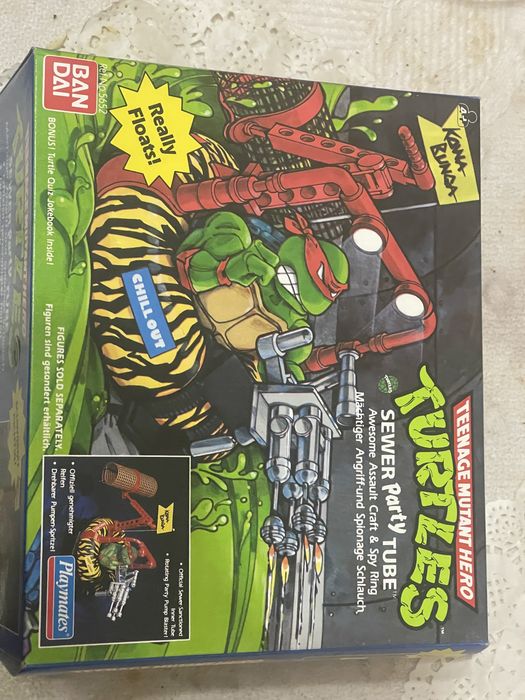 Вінтаж TMNT Sewer Party Tube 1989 Playmates / Bandai Черепашки Ніндзя