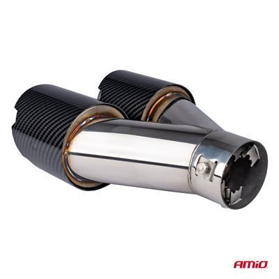 Końcówka Tłumika Carbon Podwójna 89Mm Montaż Spaw