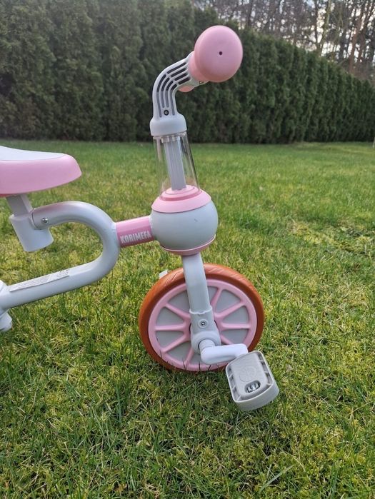 Rowerek trójkołowy 4 w 1 dla dzieci różowy