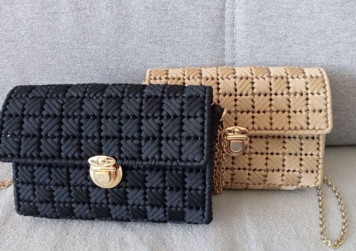 Hand made torebka na kanwie kopertowa