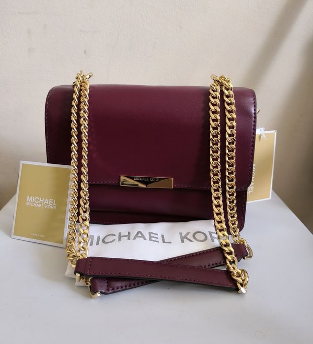Michael Kors skórzana torebka na złotym łańcuszku