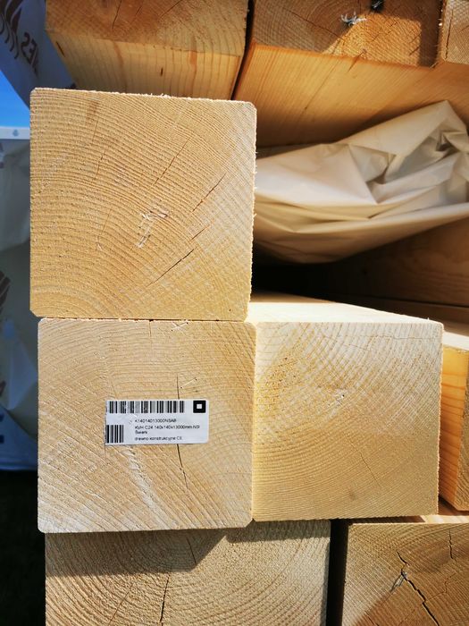 Murłata, słup 12x12 C 24 kvh świerk 13mb, drewno konstrukcyjne, więźba