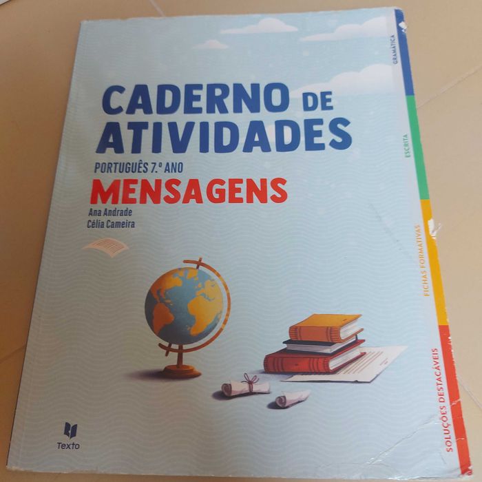 Livro caderno atividades mesagens 7 ano