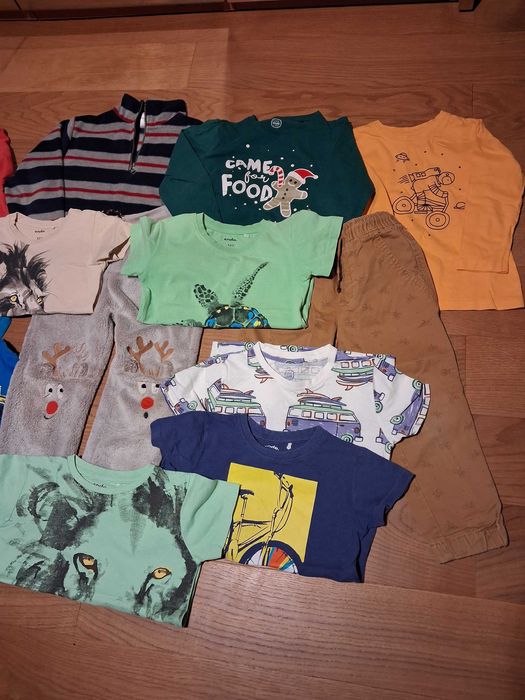 Paka ubrań r 110 Endo bluzki t shirty spodnie święta