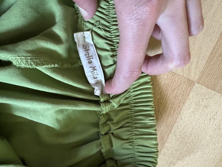Zielone spodnie bawełniane