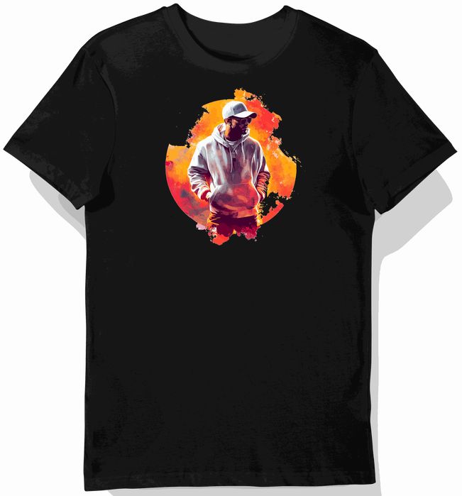 Koszulka męska czarna z motywem rapera Eminema M