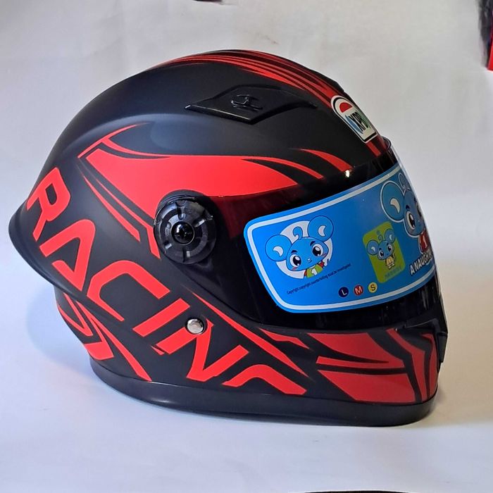 Детский мото шлем Recing Red