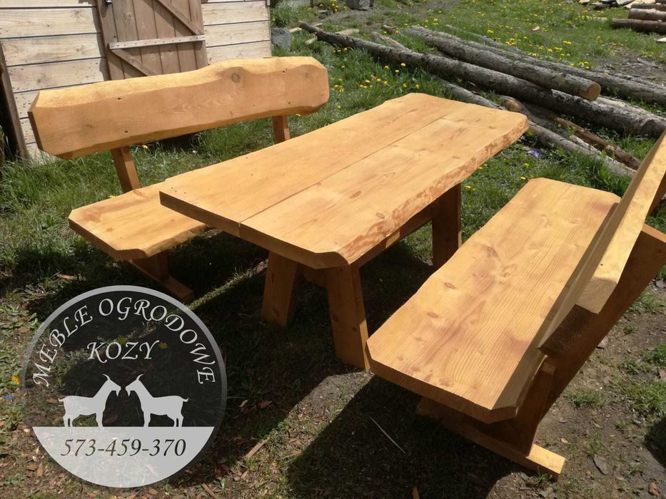 CENY DO KOŃCA LUTEGO Meble ogrodowe drewniane góralskie Lite drewno