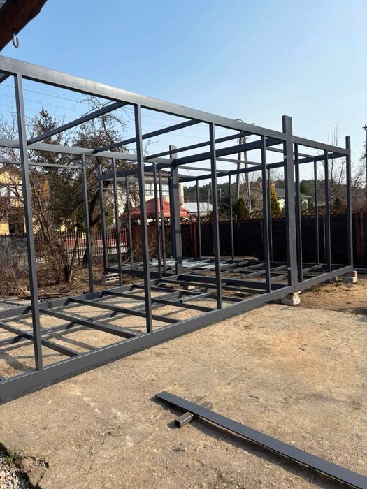 Konstrukcja stalowa domku modułowego 35m2