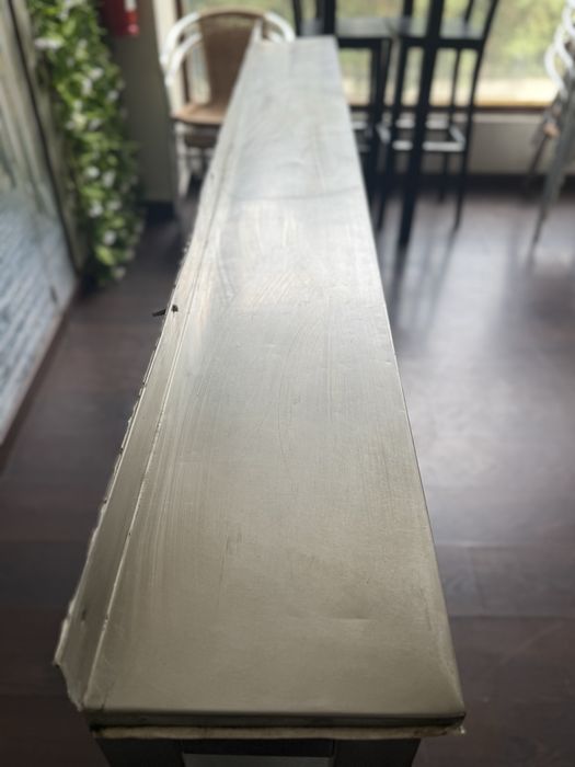 Bancada / Estante Inox Estreita (218 x 24 x 90 cm)