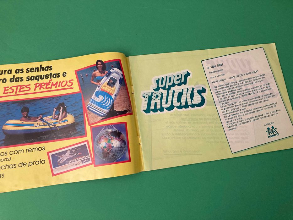 Caderneta Vazia Super Trucks Edições Manote Antiga
