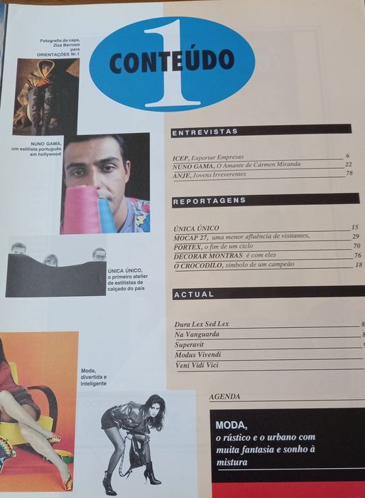 revista Orientações n° 1 de 1992 com Nuno Gama inside