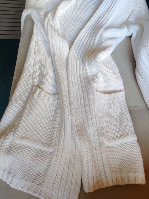 Casaco, cardigan branco, com capuz, Blanc du Nil, T.0