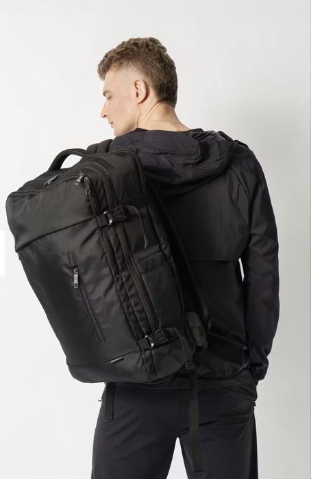 PUCCINI duży plecak podróżny  kabinowy do samolotu czarny 55x37x20cm