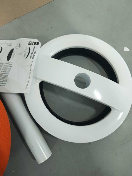 Topstar Stołek biurowy Sitness Bob aluminium biały pomarańczowy