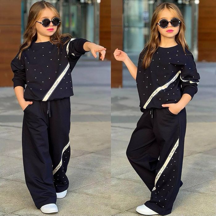 Костюм для дівчинки весна з камінчиками 5,6,7,8,11,12,13