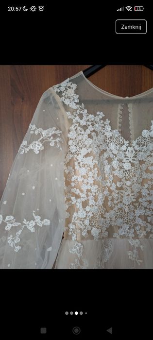 Suknia ślubna rozm M ( 38 ) ecru boho