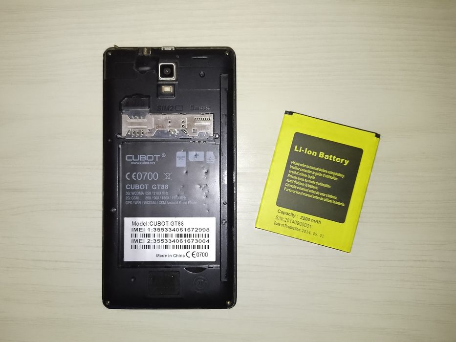 Телефон смартфон cubot gt88