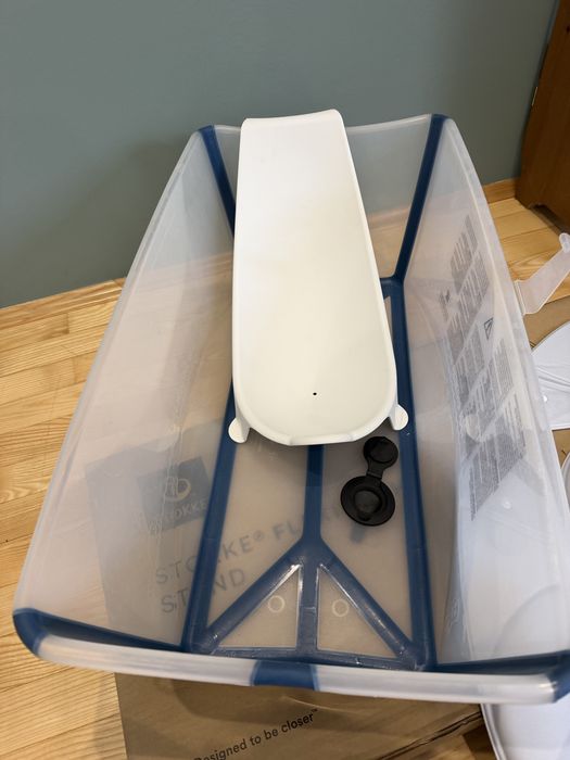Stokke Flexi Bath XL + stojak + wkładka dla noworodka